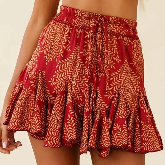 Jupe Old Navy Taille XL - Corail, Stretch, Taille élastique - 100% Coton, Au-dessus Du Genou